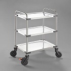 ６３０ｘ４００ｍｍ／１５０ｋｇ　運搬車（三段／ブレーキ付／ｓｕｓ