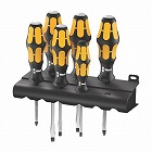 ６本組　［＋　‐］ドライバー（手元六角／ホルダー付