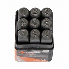 １０ｍｍ（３／８”　）／　９本組　数字刻印セット