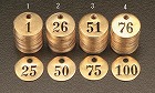 １７６‐２００　２５枚組ナンバーチェック（２５ｍｍ丸）