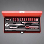 １／４”ＤＲ／１８個組　ソケットレンチ（インチサイズ）