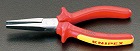 １６０ｍｍ　絶縁ロングノーズプライヤー（グリップ付／メッキ）