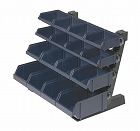 ５００ｘ３６０ｘ３８８ｍｍ／４列　４段　パーツラック