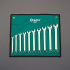 ８‐１９ｍｍ／１０本組　片目片口スパナ