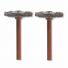 １９．０ｍｍ／３．２ｍｍ軸　軸付ブラシ（ステンレスワイヤー／２本）