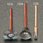 １３．０ｍｍ／３．２ｍｍ軸　軸付ブラシ（ステンレスワイヤー／２本）