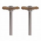 １９．０ｍｍ／３．２ｍｍ軸　軸付ブラシ（真鍮／２本）