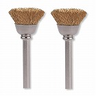 １３．０ｍｍ／３．２ｍｍ軸　軸付ブラシ（真鍮／２本）