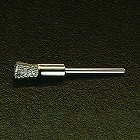 ６ｍｍ　／３．０ｍｍ軸　エンド型軸付ブラシ（ステンレス／１０本）