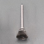 １４ｍｍ／３ｍｍ軸　軸付ブラシ（非磁性ステンレス）
