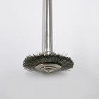 １９ｍｍ／３．０ｍｍ軸　平型　軸付ブラシ（ステンレス製）