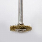 １２ｍｍ／３．０ｍｍ軸　平型　軸付ブラシ（真鍮製）