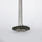 １９ｍｍ／３．０ｍｍ軸　平型　軸付ブラシ（スチール製）