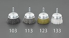 ５０ｍｍ　六角軸　軸付ブラシ（カップ型／ナイロン）