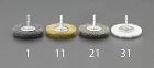 ７５ｍｍ　六角軸　軸付ブラシ（平型／スチール）