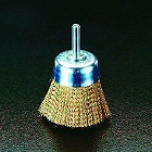 ３８ｍｍ／６．０ｍｍ軸　軸付ブラシ（カップ型・真鍮製）