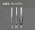 ３．０ｘ　１１ｘ３８ｍｍ／３ｍｍ軸　超硬カッター