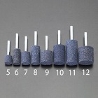 １９ｘ２５ｍｍ／６ｍｍ軸　軸付砥石（Ａ　青）