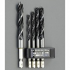 ４．０‐１０．０ｍｍ／　５本組　六角軸ドリル（木工用）