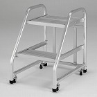 ４５６ｘ４００ｍｍｘ０．６０ｍ／２段　作業台（バネ付キャスター付）