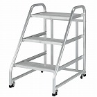 ６００ｘ４００ｍｍｘ０．９０ｍ／３段　作業台（バネ付キャスター付）