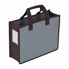 ２７５ｘ３６０ｘ１１０ｍｍ　オフィス用トートバック（ダークグレ