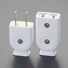 ＡＣ１２５Ｖ／１５Ａ　平型コネクターセット（白）