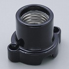 Ｅ２６口金　丸型レセップ（磁器製／黒）
