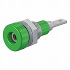 φ２ｍｍ／Ｍ　６　パネルマウントソケット（緑）