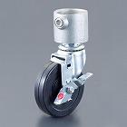 パイプジョイント（φ１００ブレーキキャスター／ゴム）