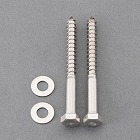 ８．０ｘ　９０ｍｍ　六角コーチスクリュー（平座金付／ＳＵＳ／２セット