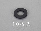 Ｍ６／６．４ｘ１２ｘ１．６ｍｍ　平ワッシャー（ＴＰＲ製／黒／１０枚）