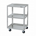 ５４０ｘ４５０ｘ８００ｍｍ　アルミ製ツールワゴン（エラストマー車）