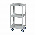 ４００ｘ３３０ｘ８００ｍｍ　アルミ製ツールワゴン（導電ゴム車）