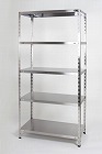６００ｘ４５０ｘ１８００ｍｍ／１００ｋｇ　ステンレス軽量棚（５段）