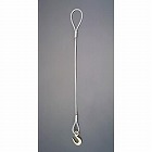 ０．５ｔｏｎ　ｘ　１．５ｍ　フック付ワイヤー（片側アイ／ラッチ無）