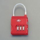 ３７ｍｍ　ダイヤル錠（アメリカ税関認定／赤）