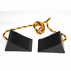 ７５ｘ１２３ｘ　６８ｍｍ　タイヤストッパー（マグネット・ヒモ付／１組