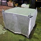 １２００ｘ１０００ｘ　８００ｍｍ　メッシュパレットカバー（透明／糸入
