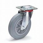 ２００ｍｍ　キャスター（自在金具／ゴムタイヤ）
