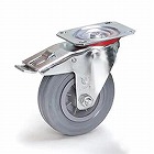 １２５ｍｍ　キャスター（自在金具／ゴムタイヤ／ブレーキ付