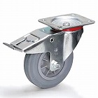 １６０ｍｍ　キャスター（自在金具／ゴムタイヤ／ブレーキ付