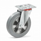 ２００ｍｍ　キャスター（自在金具／弾性タイヤ）