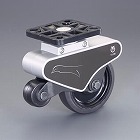 １２５ｍｍ　段差乗越えキャスター２個（ベース　１２８ｘ１０８ｍｍ）