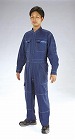 ［Ｌ］　継ぎ作業服（帯電防止／ネイビー）