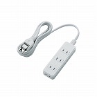 ほこり防止付きシャッタータップ　４個口　ＷＨ　２ｍ