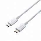 ＵＳＢ２．０ケーブル（Ｃ‐Ｃ、ＵＳＢ　ＰＤ対応、耐久仕様）【１．０ｍ】シルバー