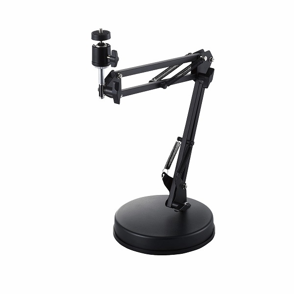 WEBカメラ用フレキシブルアーム型スタンド/GoPro用アダプタ付属/ブラック