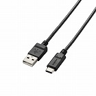 ＵＳＢ‐Ｃケーブル　形状記憶　抗菌　２ｍ　ブラック