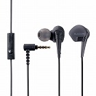 マイク付イヤホン　φ３．５　重低音　ブラック